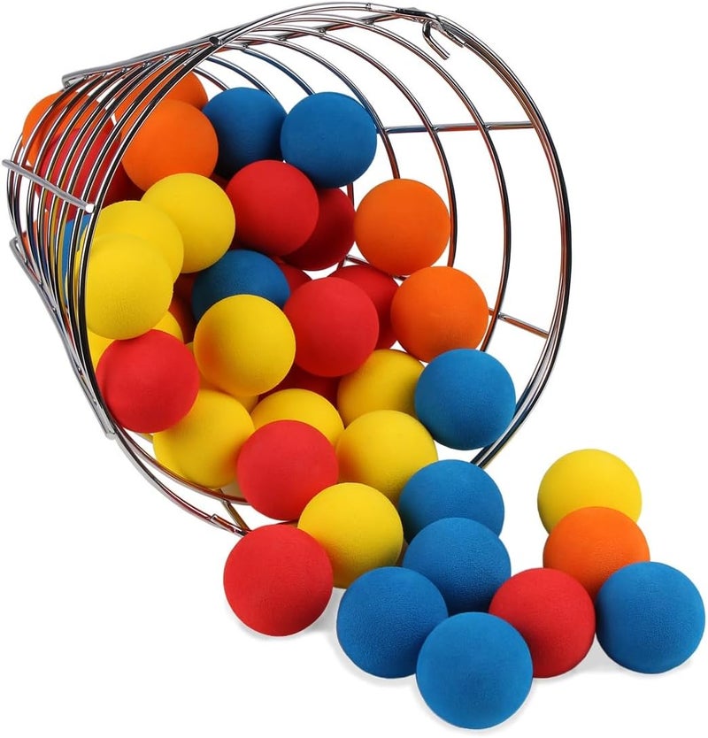 Intech 48 Multi-Color Foam Golf Balls with Metal Range Basket, Soft Limited Flight Practice Golf Balls for Backyard or Indoor Use - Image 3